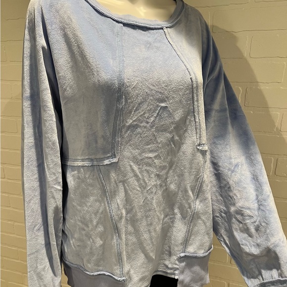 Free People “FP Movement” Strive On Solid Velour Sweatshirt Pullover - Picture 7 of 9